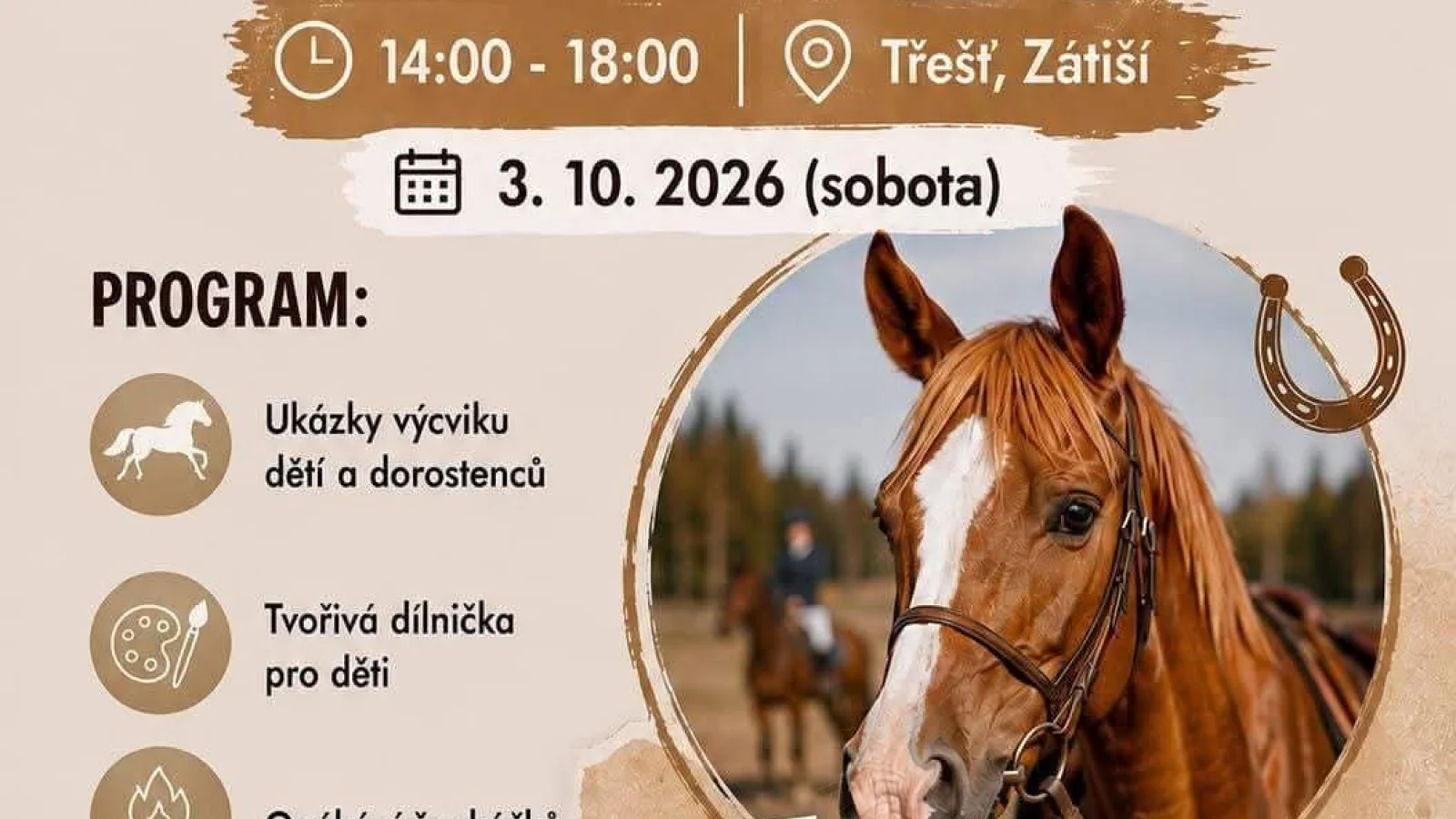 Jezdecký klub Třešť - den otevřených dveří – Přednáška / workshop, Třešť